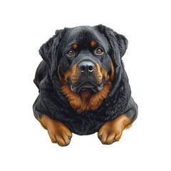 Obraz premium Majestic Rottweiler Dog Portrait Powerful and Loyal Canine Companion