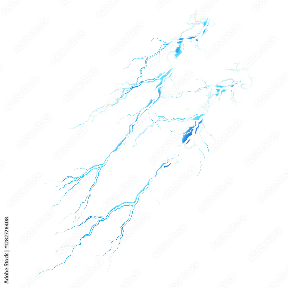 Poster vector illustration of lightning bolt for use in graphics and design projects with transparent backg