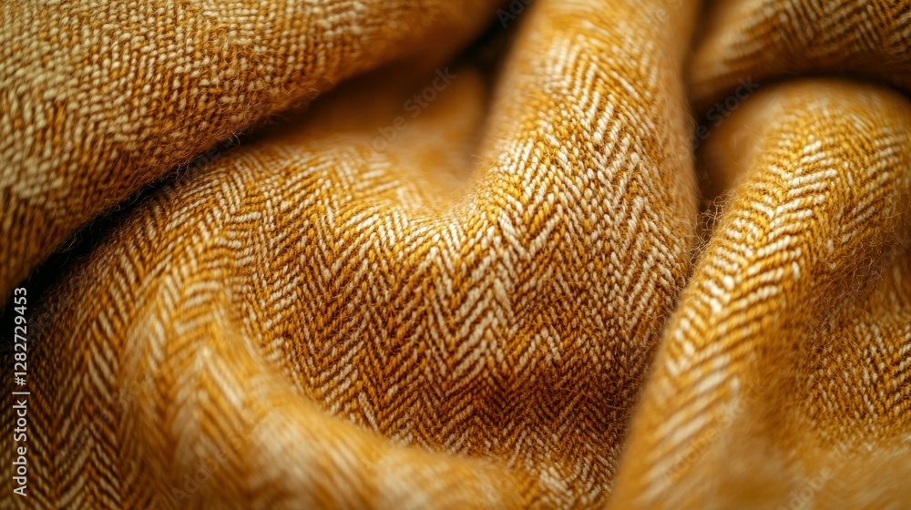 Poster close-up of a wool fabric showing its texture and pattern for textile use