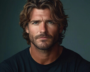 Fototapeta premium Man smiling close-up