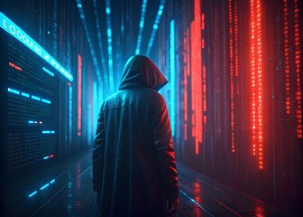 cyberpunk hacker themed abstract backgroun