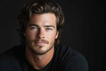 Fototapeta premium Man smiling close-up