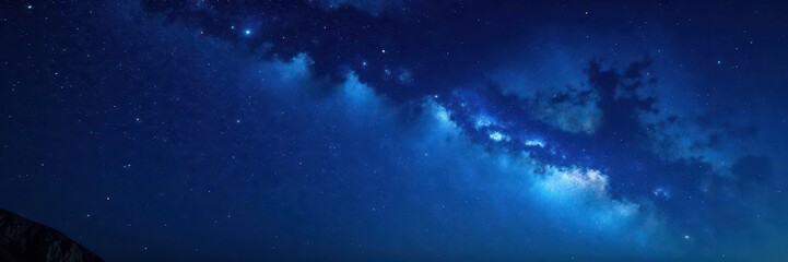 Fototapeta premium Deep indigo night sky, countless stars twinkling , space, nocturnal
