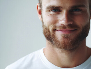 Obraz premium Man smiling close-up