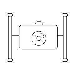 camera silhouette icon design template