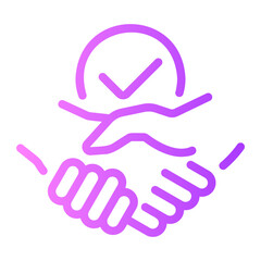 deal Line Gradient Icon