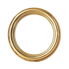 Gold ring with intricate design displayed on a soft fabric background in natural lighting on white background , cut out.