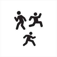 silhouette of a man running