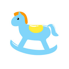 wooden toy horse on white