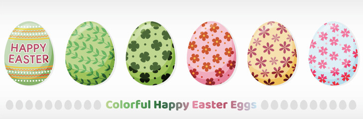 Colorful happy easter eggs-1