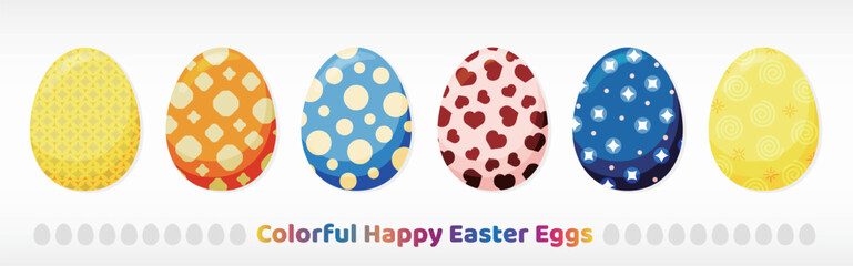 Colorful happy easter eggs-6