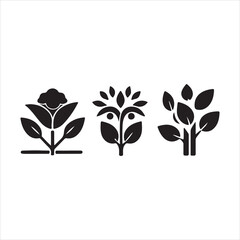 vector tree with green leaves