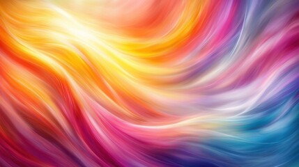 Fototapeta premium Colorful abstract art with vibrant swirling brushstrokes, bright light, for background