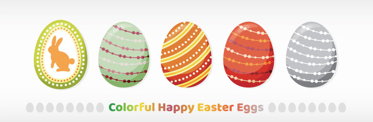 Colorful happy easter eggs-8