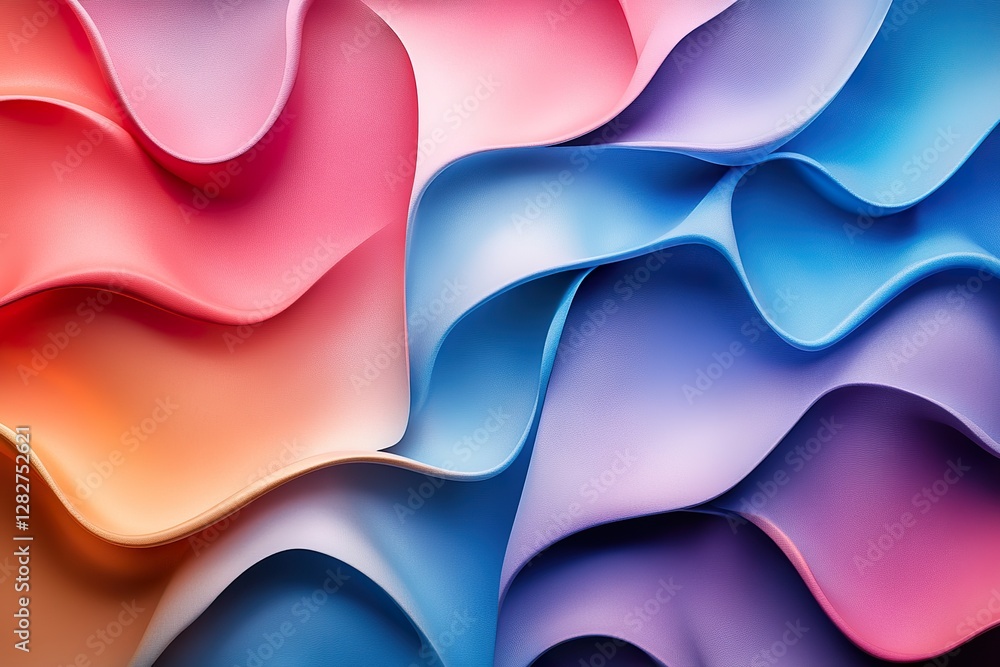 Poster abstract wavy shapes create a colorful and textured background