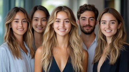 Fototapeta premium Diverse Engineering Team Posing for Teamwork Collaboration Image