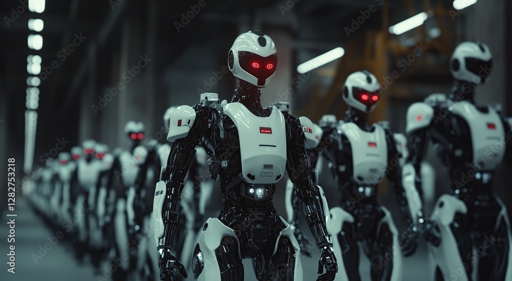 Poster advanced robots march forward in industrial automation: a glimpse into the future of manufacturing