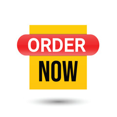 vector order now red and yellow element design
