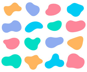 Blob abstract fluid shapes hand drawn collection