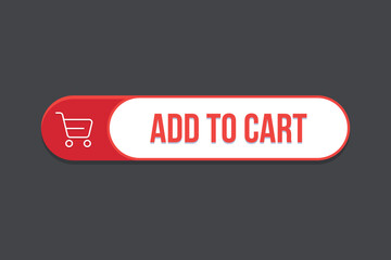 vector red add to cart minimal button design

