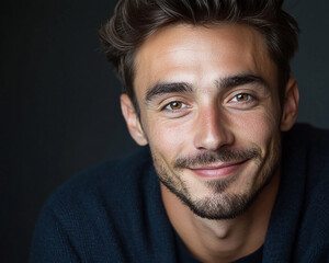 Fototapeta premium Man smiling close-up