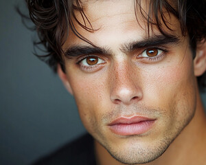 Fototapeta premium Man smiling close-up