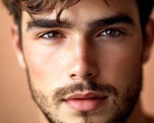 Obraz premium Man smiling close-up