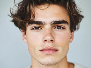 Obraz premium Man smiling close-up