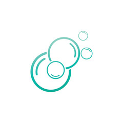 Bubble water logo vector and symbol
