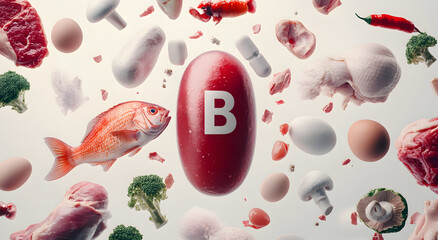 Naklejka premium Vitamin B Foods Sources, Benefits & Nutritional Value