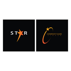 Star logo vector template element symbol design