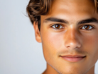 Man smiling close-up