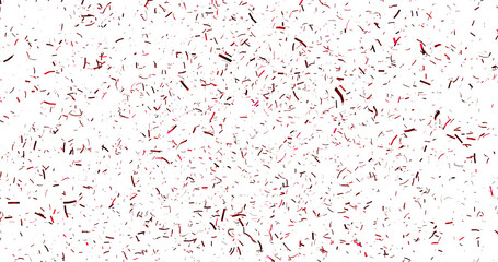 Red Confetti against a White Background Tranparent BG Confeti
