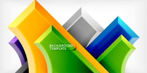 Arrow with round elements. Color geometric shapes background. Vector Illustration For Wallpaper, Banner, Background, Card, Book Illustration, landing page