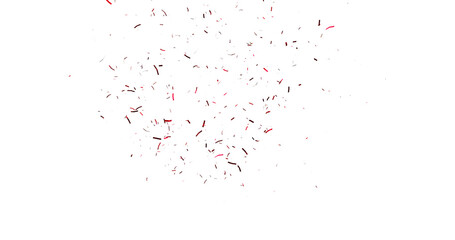 Red Confetti against a White Background Tranparent BG Confeti