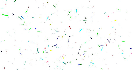 Colorful Confetti against a White Background Tranparent BG Confeti. Falling confetti on transparent background. Festival seamless pattern with confetti.