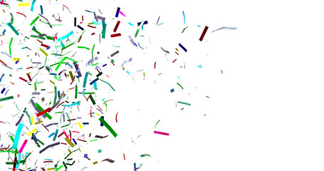 Colorful Confetti against a White Background Tranparent BG Confeti. Falling confetti on transparent background. Festival seamless pattern with confetti.