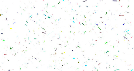 Colorful Confetti against a White Background Tranparent BG Confeti. Falling confetti on transparent background. Festival seamless pattern with confetti.