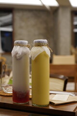 수제 딸기 우유와 단호박 우유