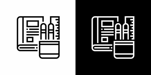 Education element icon. Educational equipment. Black icon. Silhouette