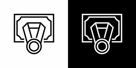 Education element icon. Educational equipment. Black icon. Silhouette