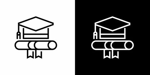 Education element icon. Educational equipment. Black icon. Silhouette