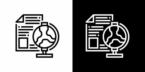 Education element icon. Educational equipment. Black icon. Silhouette