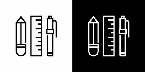 Education element icon. Educational equipment. Black icon. Silhouette