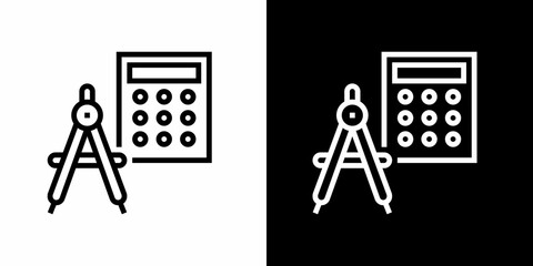 Education element icon. Educational equipment. Black icon. Silhouette
