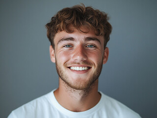 Fototapeta premium Man smiling close-up