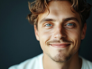 Fototapeta premium Man smiling close-up