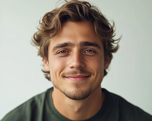 Obraz premium Man smiling close-up