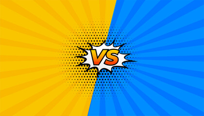 trendy versus vs tournament banner in cartoon style © starlineart