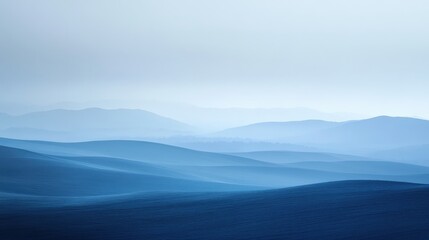 A canvas of deep indigo, where subtle grain textures and a soft, blurred blur create a serene and calming atmosphere.